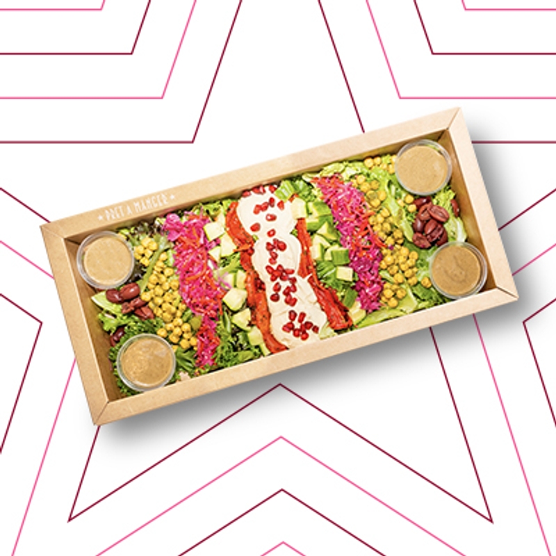 Hummus Chickpea Salad platter